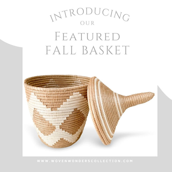 video showcasing a small woven basket with a lid. The video shows how function meets design and how it can be used in your home. There is a photo showing how it can be used on a shelf for display or event to hold car keys by the front door.